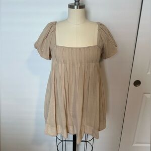 Free People Beige Textured Dress